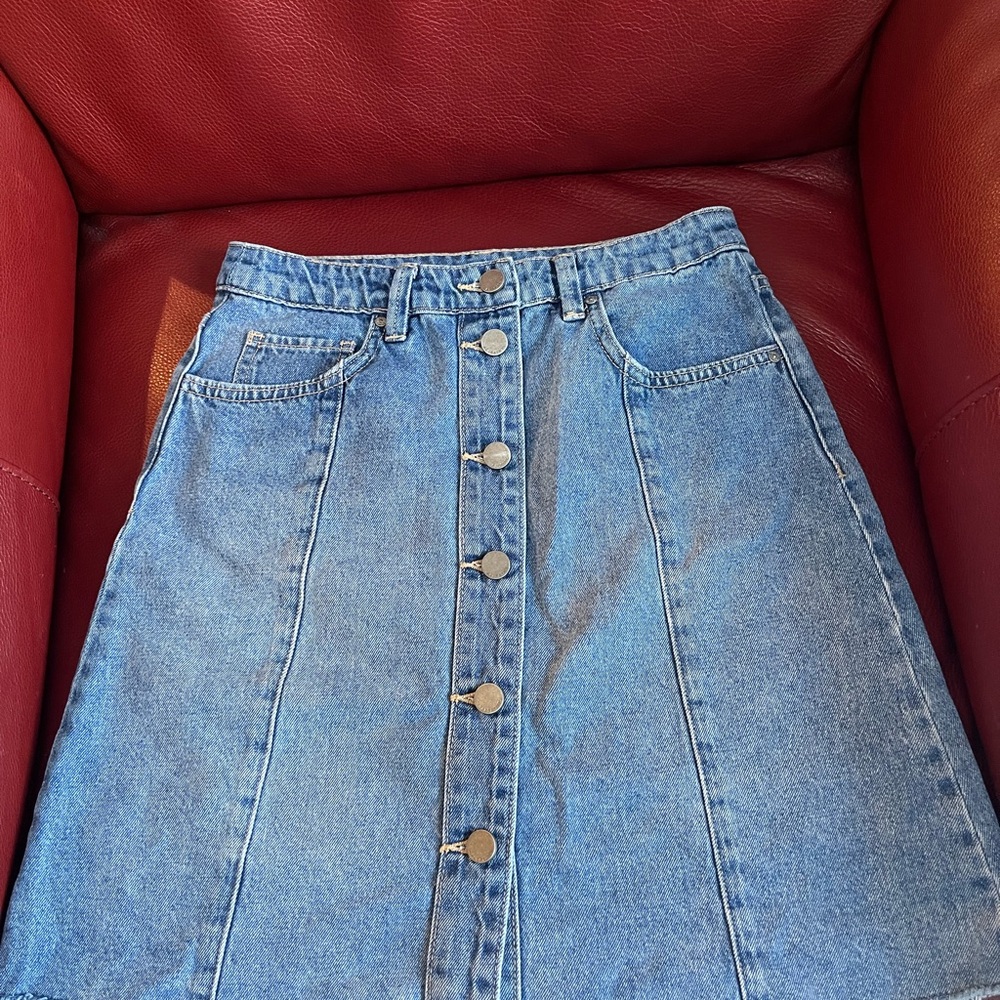 All Saints Blue Denim Skirt size 4